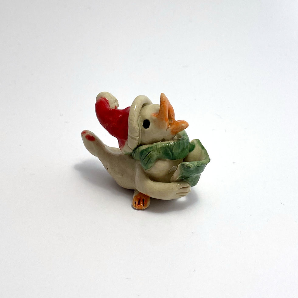 Thumbnail: White Carol Duck Figurine