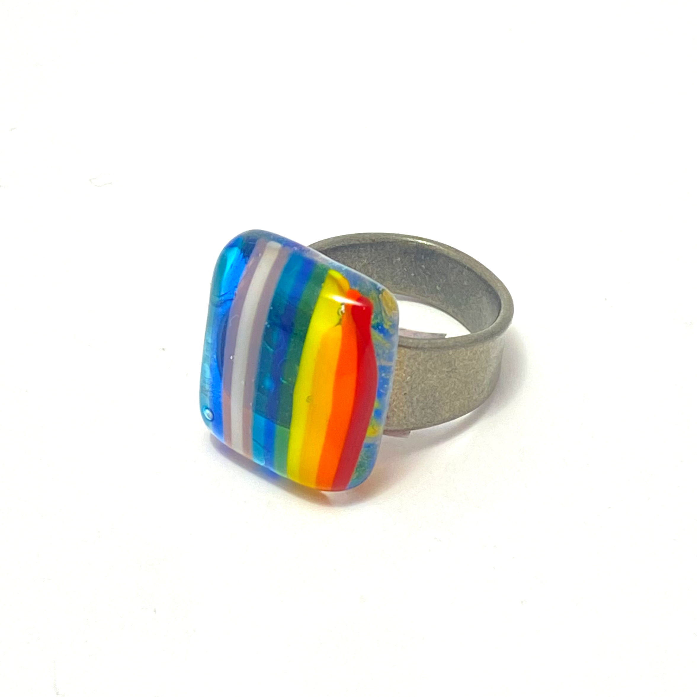 Rainbow Striped Ring