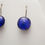 Thumbnail: Bofus Dark Blue Glass Earrings