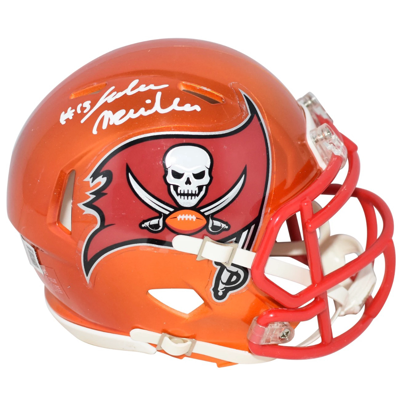 JALEN McMILLAN SIGNED TAMPA BAY BUCCANEERS FLASH SPEED MINI HELMET BECKETT