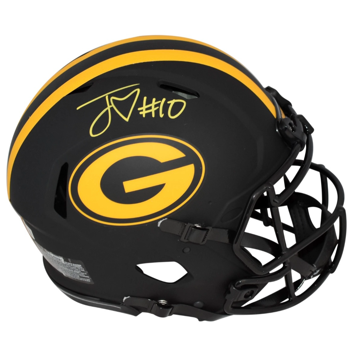 JORDAN LOVE SIGNED GREEN BAY PACKERS ECLIPSE AUTHENTIC SPEED HELMET BECKETT