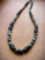 quality men's surfer necklace handmade with black and white carved bone & horn beads