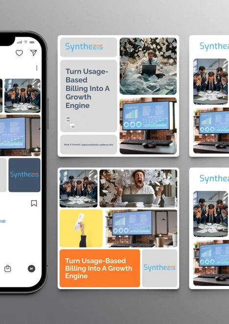 Social Media Posts and Corporate Branding for Synthesis Systems