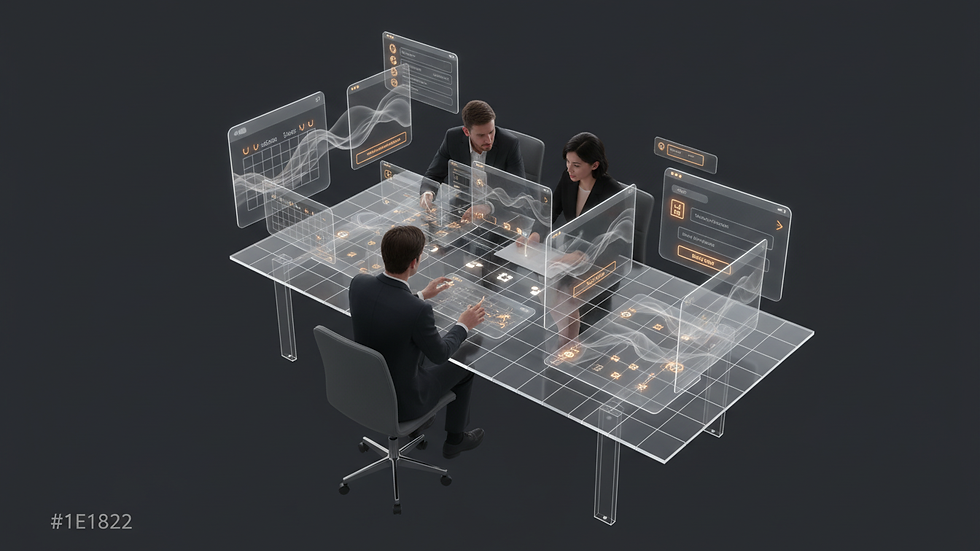 High angle view of a creative team collaborating on UX design concepts
