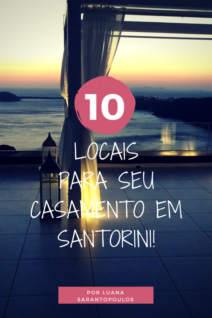 locais casamento em Santorini