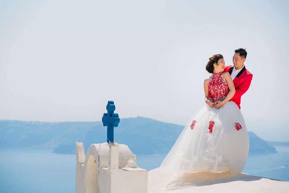 Fotos casamento em Santorini