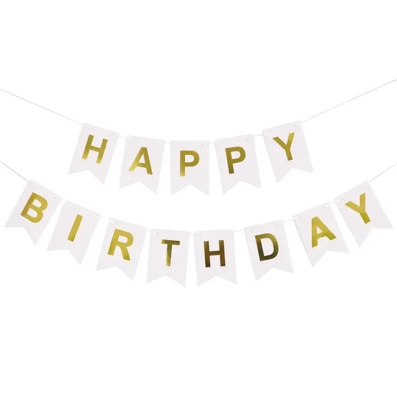 Thumbnail: NEW Happy Birthday Banner Flag Party Decoration Colorful Party Supplies