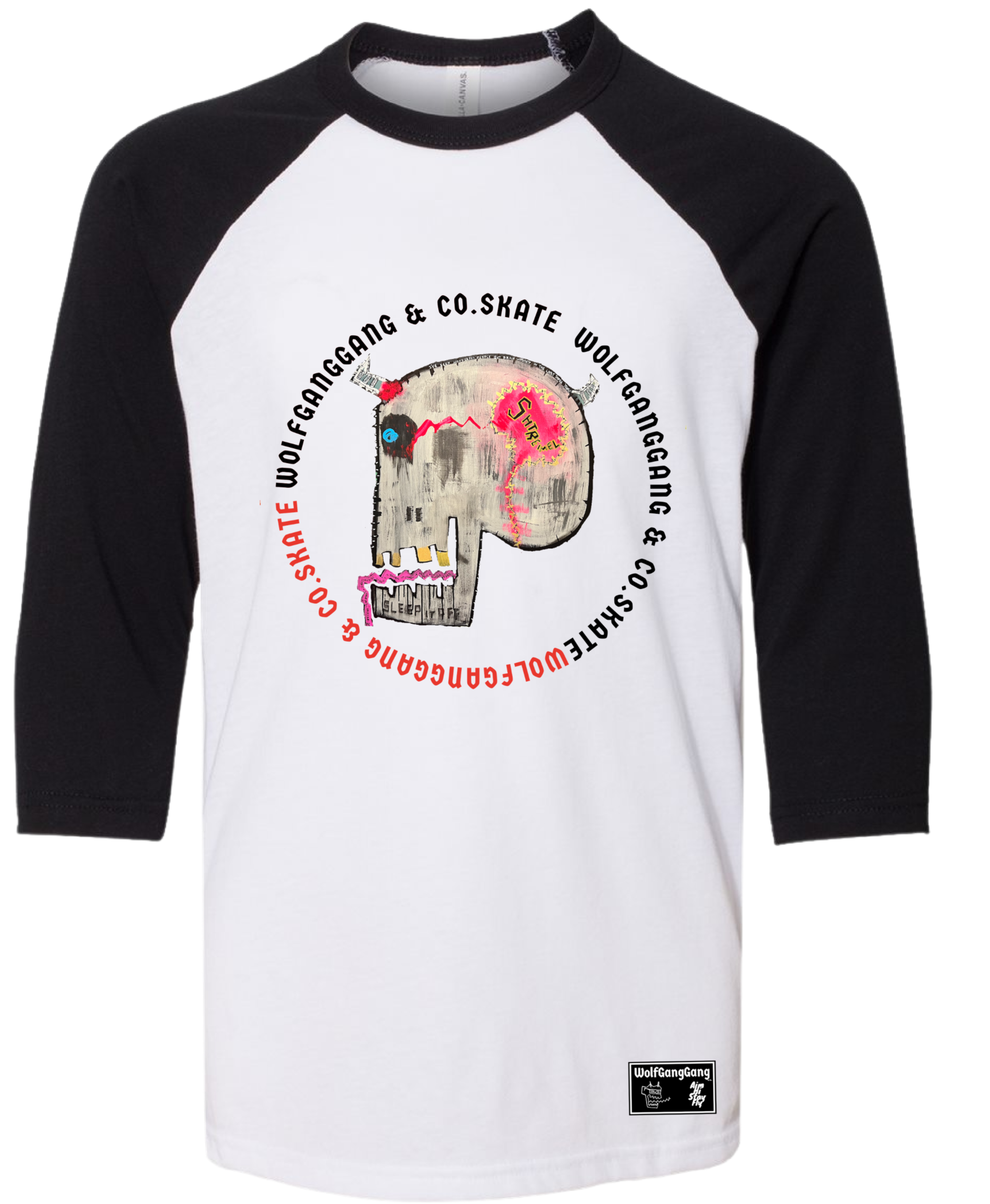 Johnny Skate Adult Raglan T-Shirt