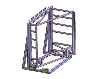 CAD Model of Custom Transport Frame used to transport Popout Frames for the new Perth ECU building