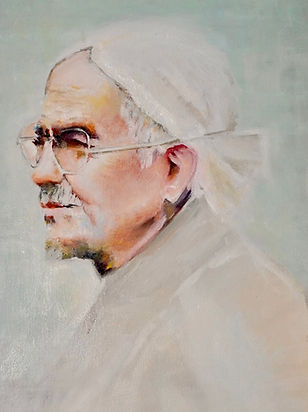 Old man, Oil on canvas, 20'x16'.'.