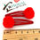 Thumbnail: Red Blob Hair Clips x2 - Red Nose Hair Clips  - Red Hair Slides - Red Ball Hair