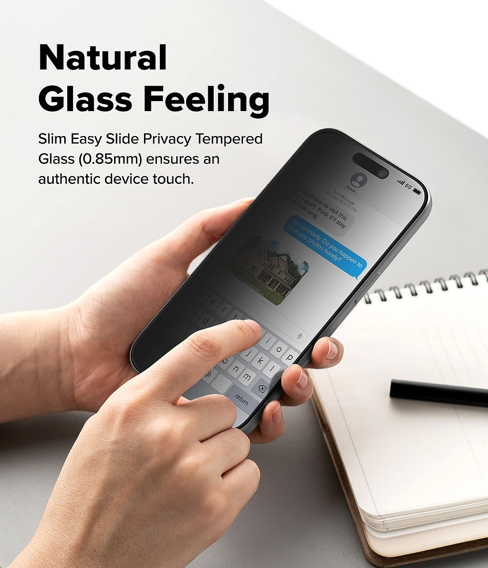 Thumbnail: iPhone 17 Pro Max - Easy Slide Privacy Tempered Glass (2x)