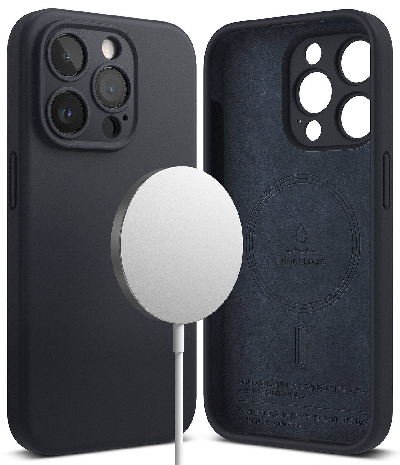 iPhone 15 Pro/Pro Max - Ringke Silicone Magnetic (Deep Blue)