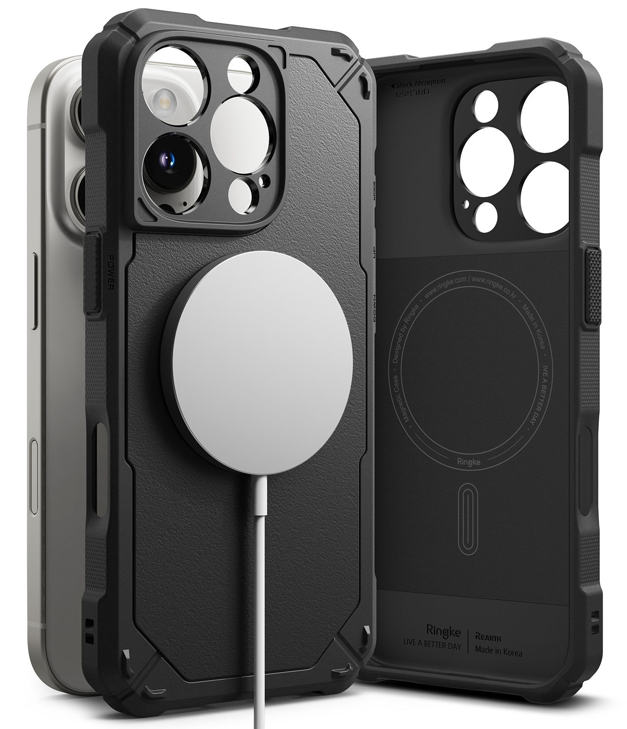 iPhone 16 Pro Max/16 Pro - Ringke Rugged Gear Magnetic (Black)