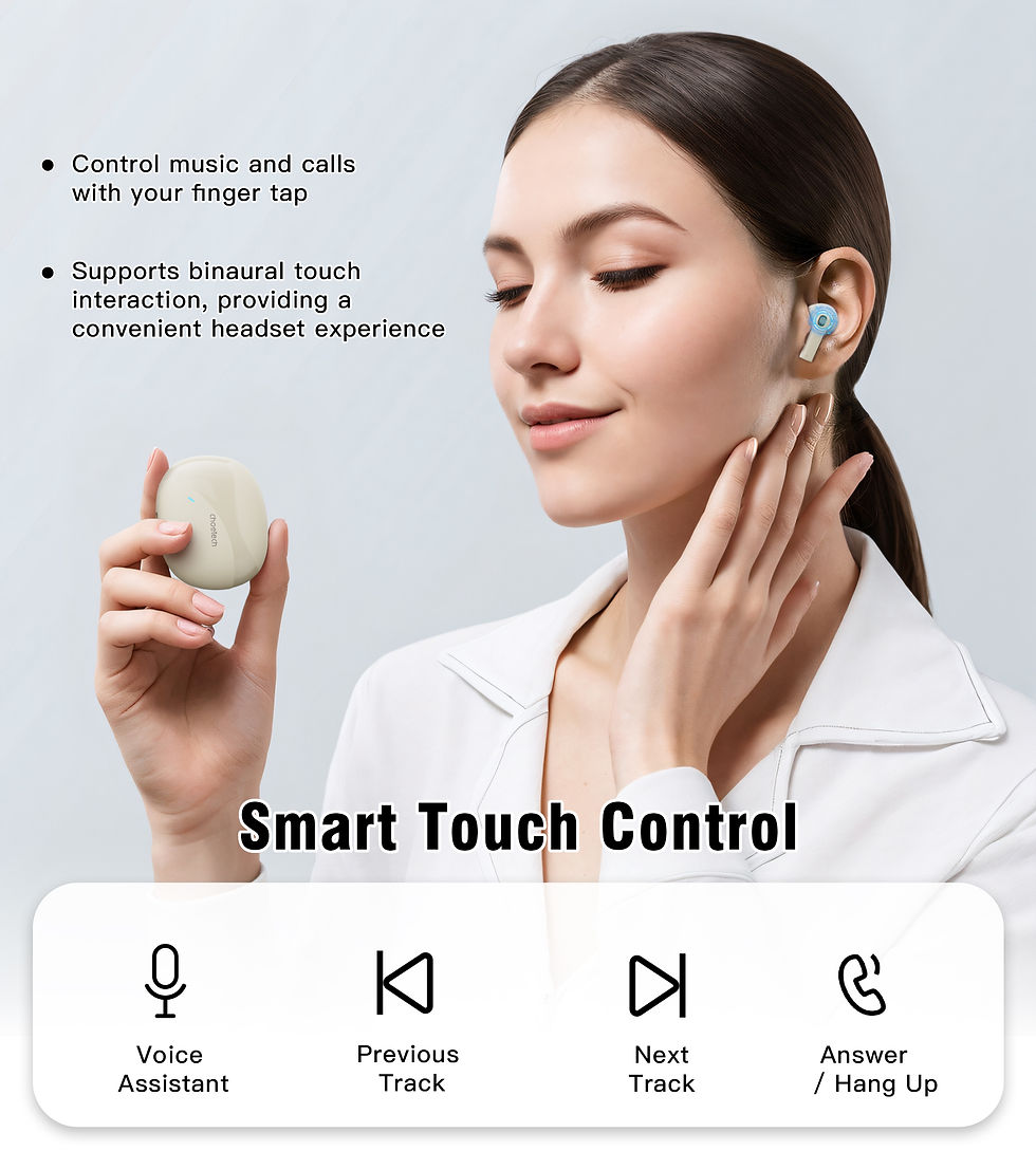 Thumbnail: Choetech BH-T24 TWS Wireless Bluetooth Earphones – Pearl White