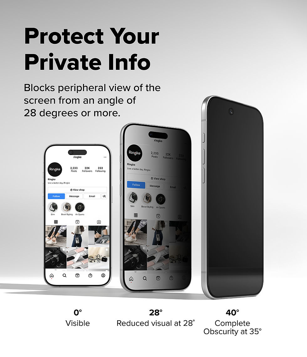 Thumbnail: iPhone 17 - Easy Slide Privacy Tempered Glass (2x)