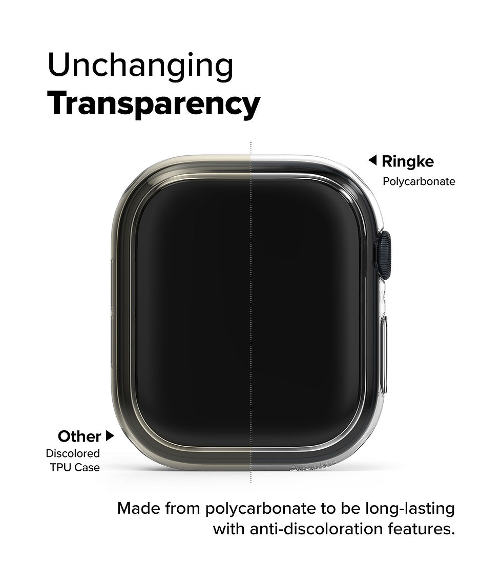 Thumbnail: Apple Watch 11/10 Case - Ringke Slim (2pack - Black & Clear)
