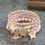 Thumbnail: 4Pcs Trendy Butterfly Beaded Bracelet Set For Women Pink Acrylic Beads Elastic 