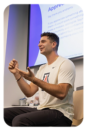 Ralph Fawaz speaking at a workshop