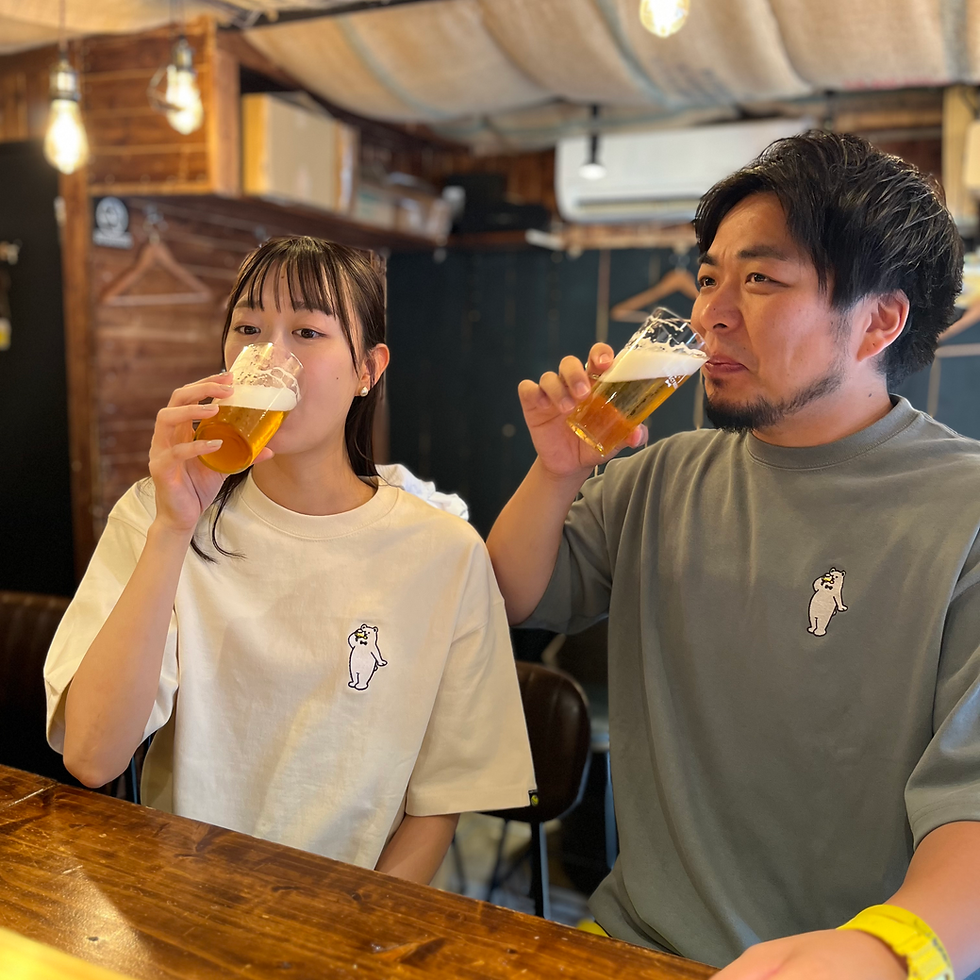 サムネイル： ごくごくビアっくまTシャツ～ヴィンテージナチュラル～