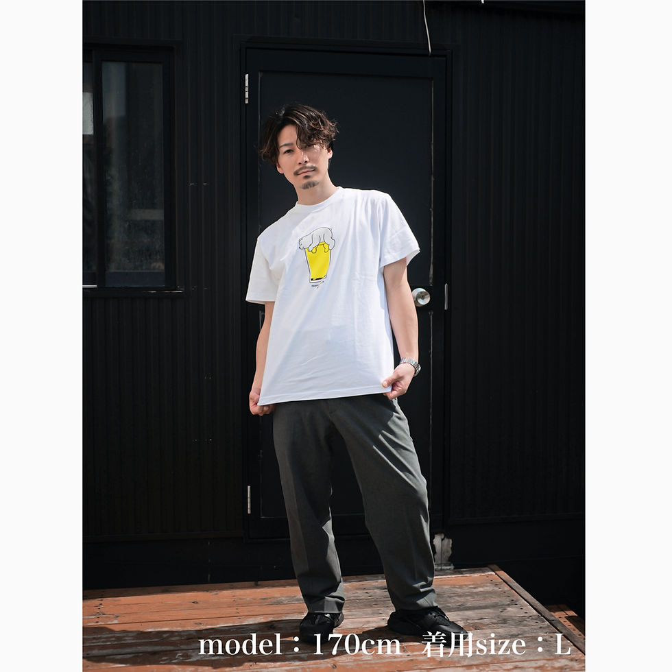 サムネイル： おやすみビアッくまTシャツ～ホワイト～