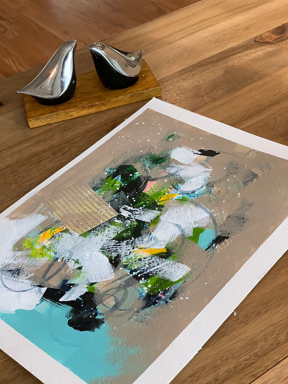 Thumbnail: Turquoise Abstract 8”x10”