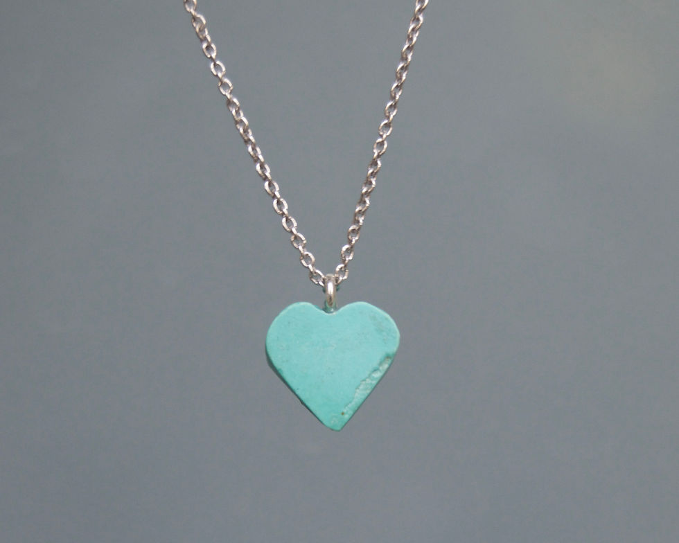 Thumbnail: Turquoise heart necklace