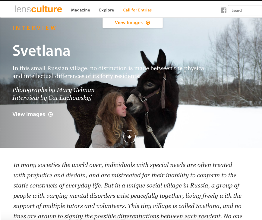 My interview for Lensculture