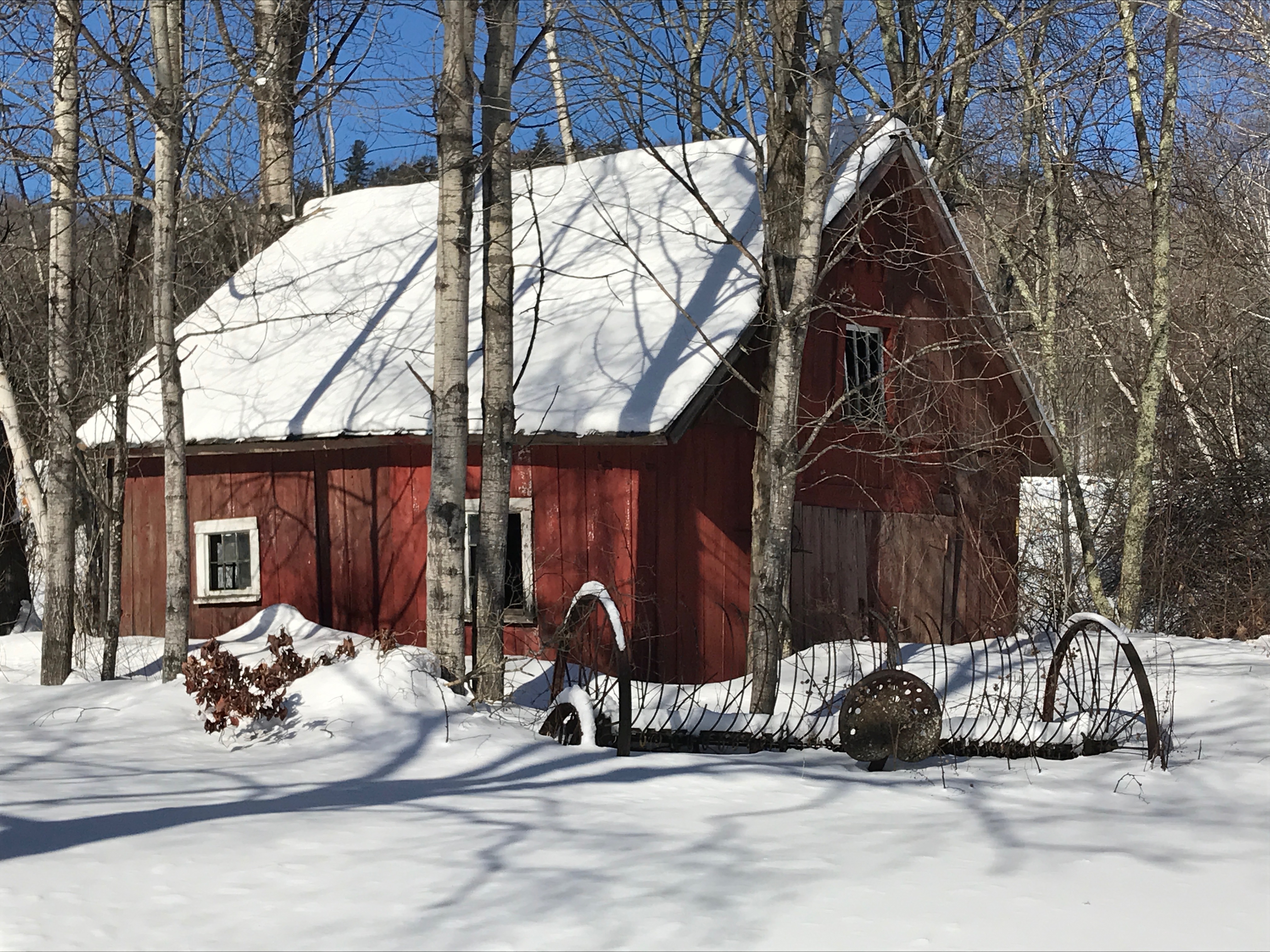 Vermont farm corn crib from 1830
