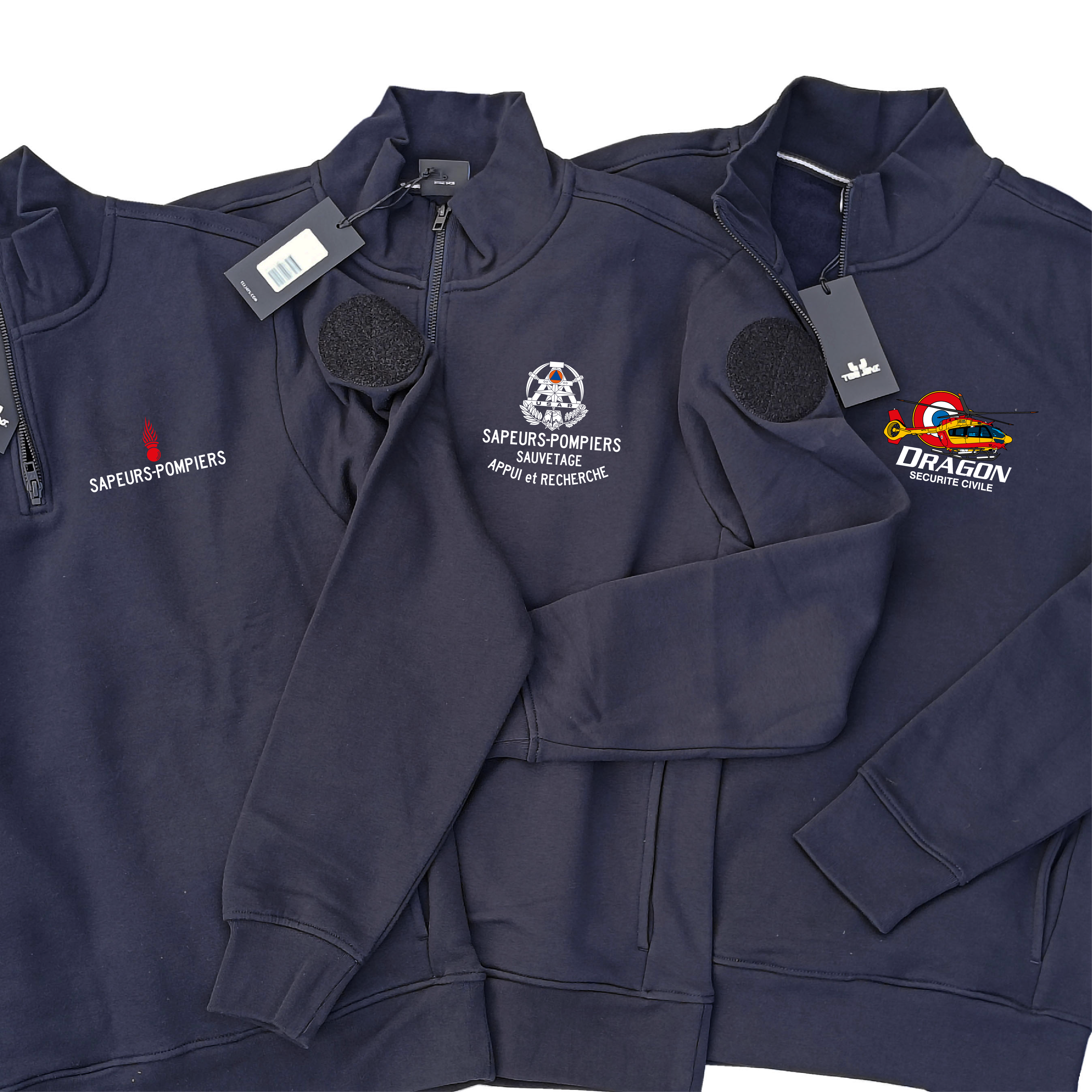 Sweats Col Zippé Sapeurs-Pompiers / Sécurité Civile Premium