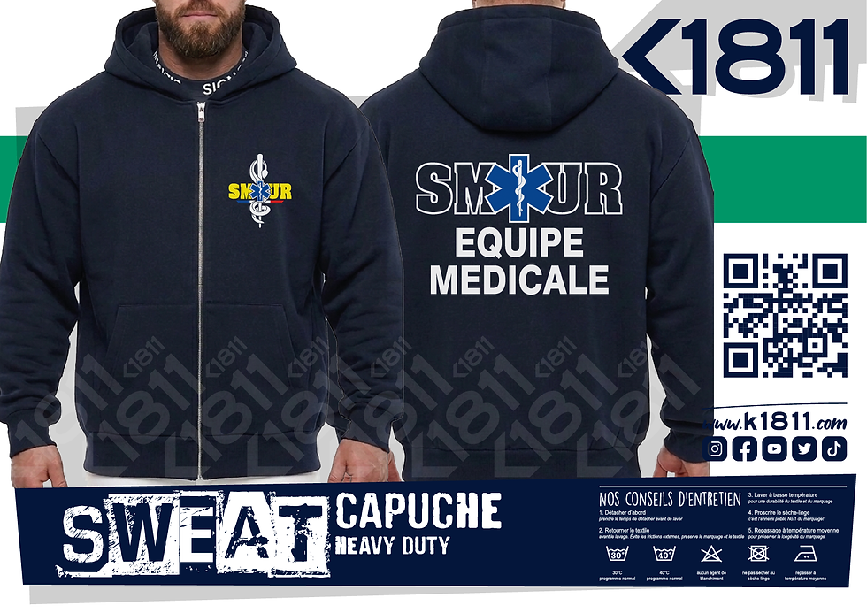 Miniature : Sweats Cap. HEAVY DUTY SAMU_SMUR