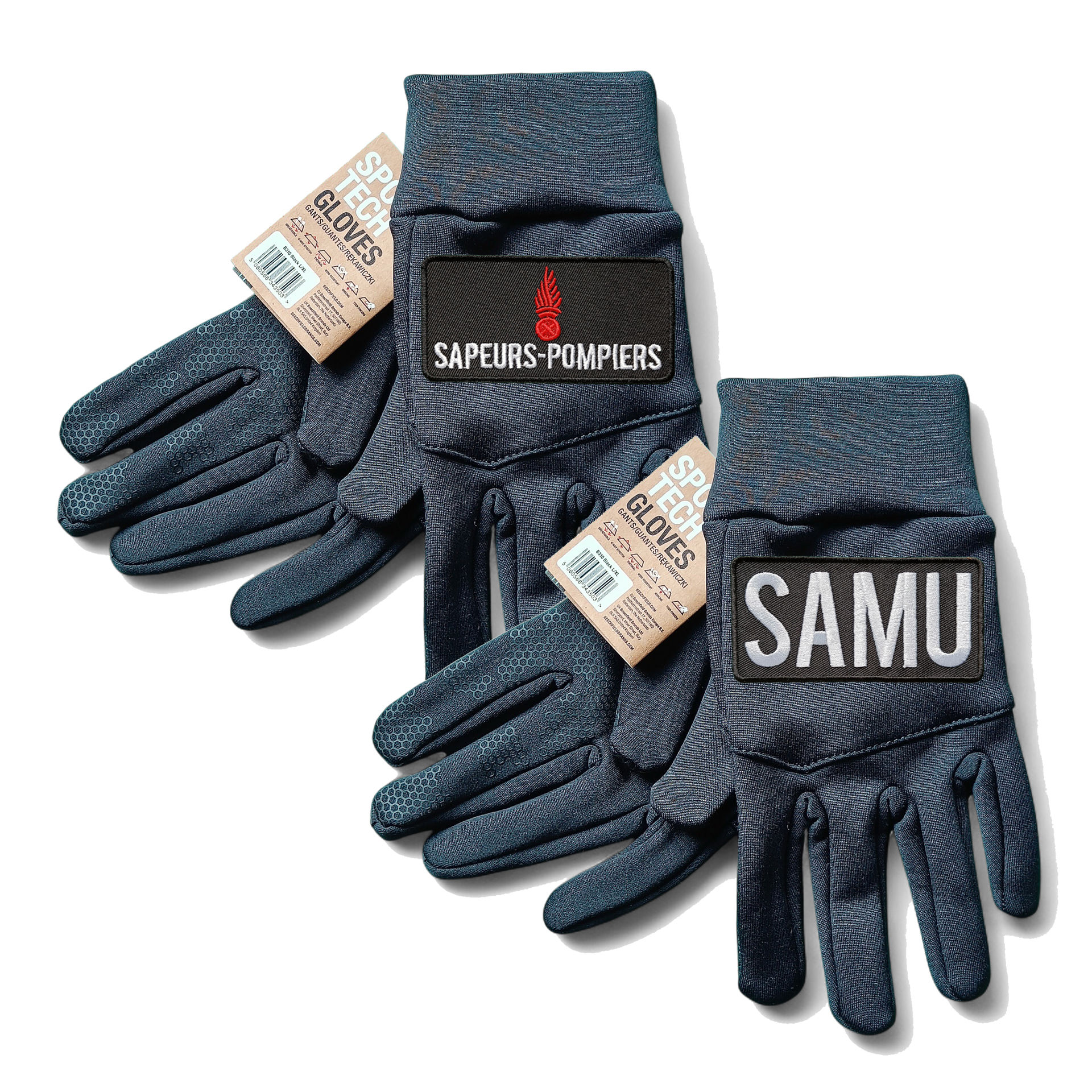 Gants Softshell Noirs Marquage Brodés