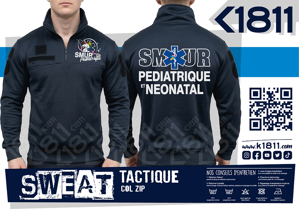 Miniature : Sweats Tactiques Zip Col SAMU_SMUR