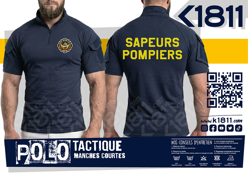 Miniature : Polos Tactiques Manches Courtes Sapeurs-Pompiers / Sécurité Civile