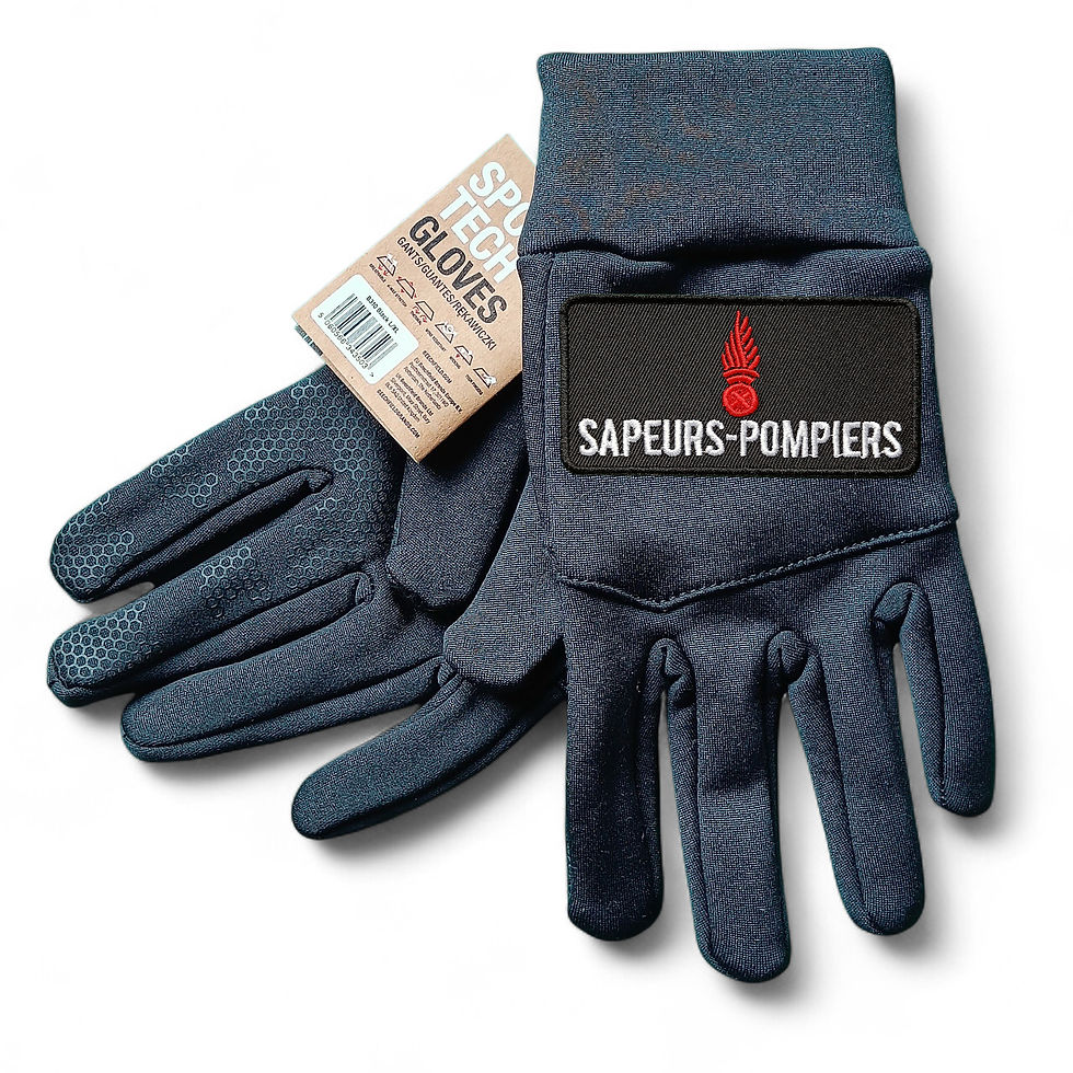 Miniature : Gants Softshell Noirs Marquage Brodés