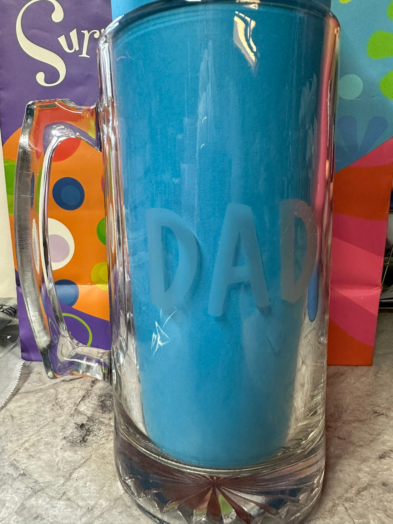 Etched Beer Mug - Large