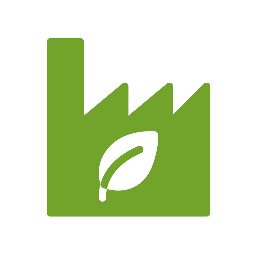 Blatt-Icon mit Hinweis zum verminderten Wasserverbrauch