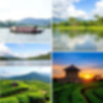 Create a collage image_ •_🚤 Backwater cruises in Alleppey or Kumarakom_•_🧘♀️ Ayurvedic