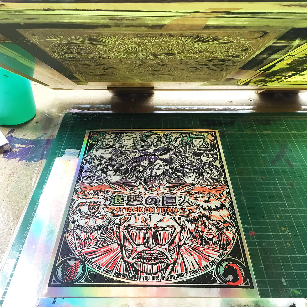 Thumbnail: attack on titan screen print