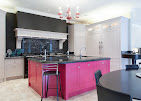 Hand painted island and kitchen