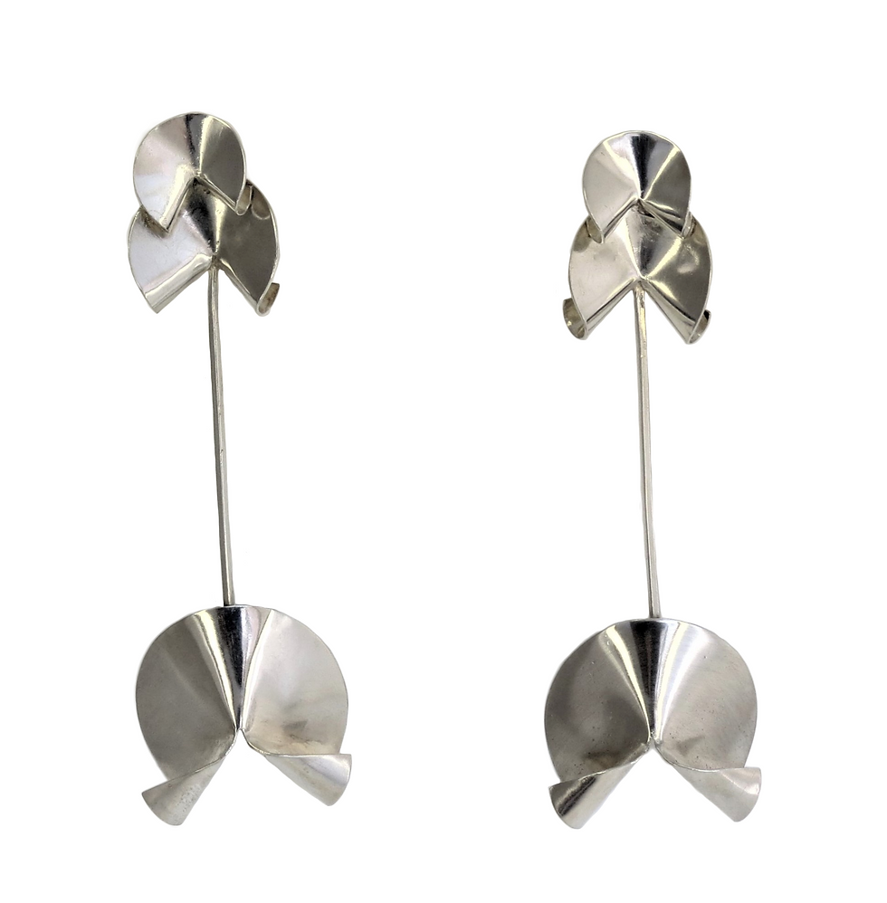 Miniatura: Pendientes artesanales de plata - Joyas de Aragón