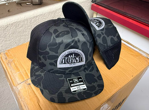 Trucker cap with faux Leather patch