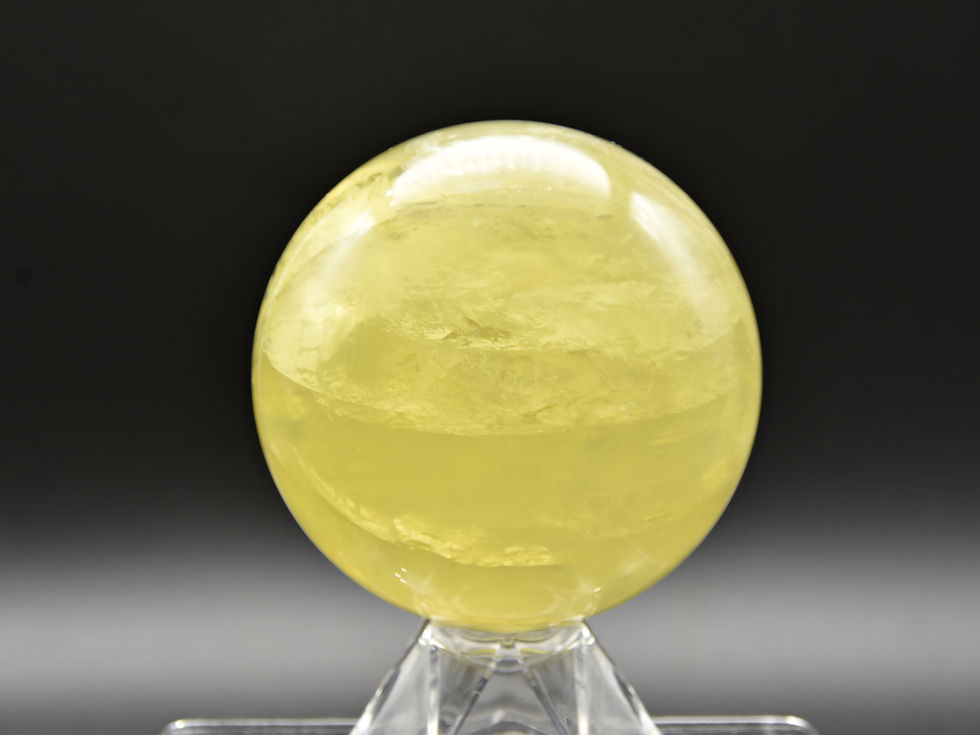 黃水晶球 (連透明膠底座)