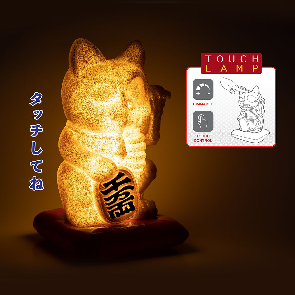 Thumbnail: Fortune Cat Table Lamp (Gold Colour)