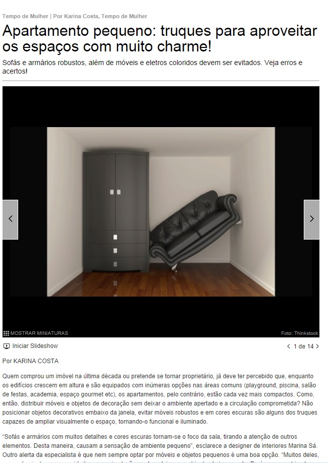 Matéria no Portal Tempo de Mulher