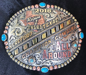 trophy buckle, buck stitched, quality rodeo awards, turquoise stones