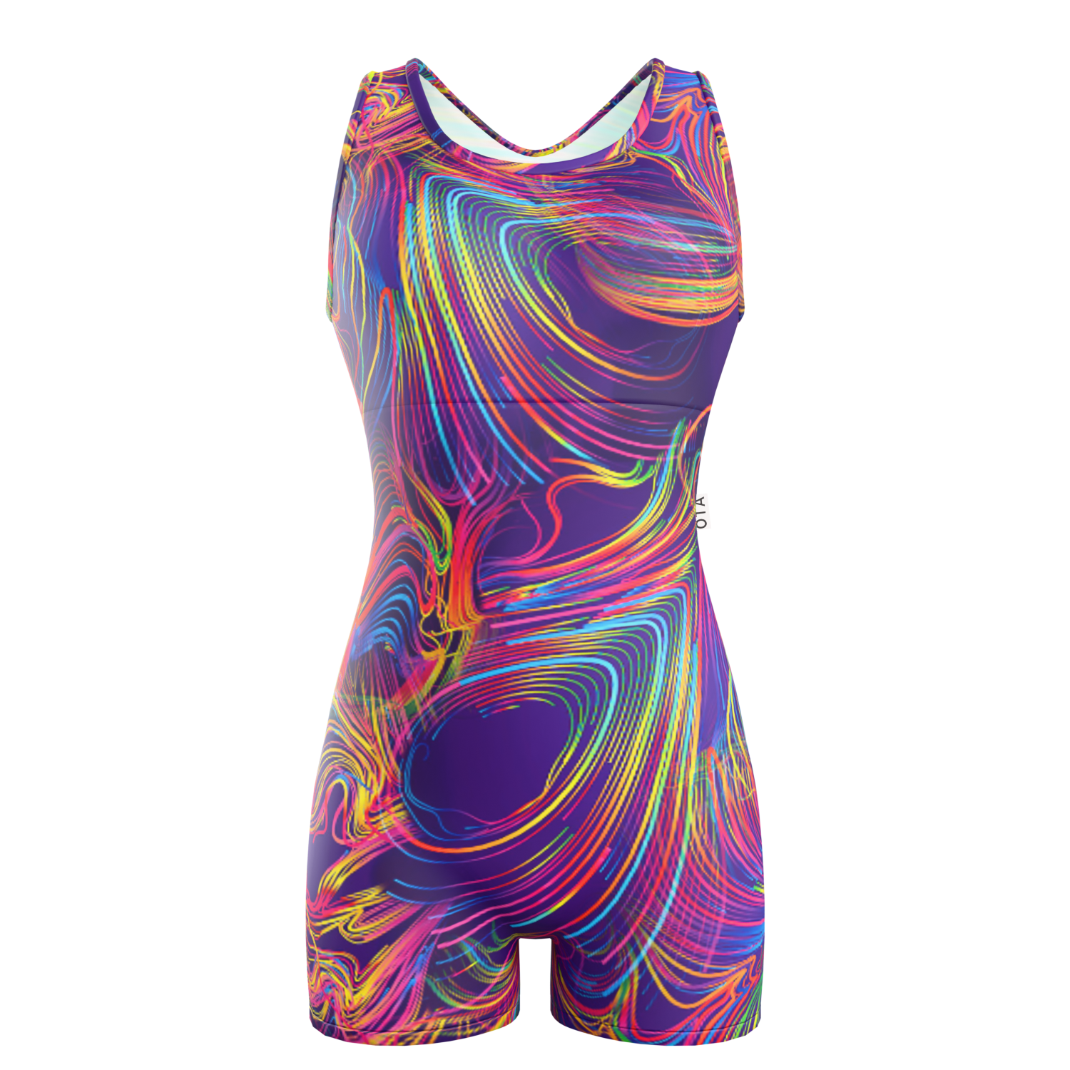 Ladies Shortie Swimsuit - Glow Lines — product image 1