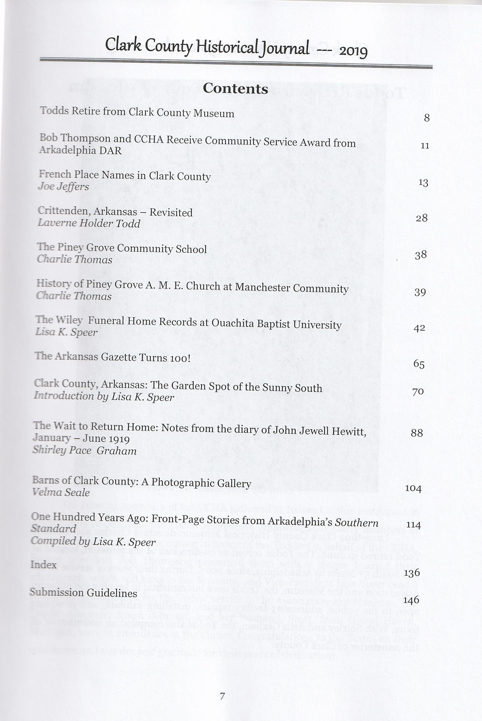 Thumbnail: Clark County Historical Journal 2019