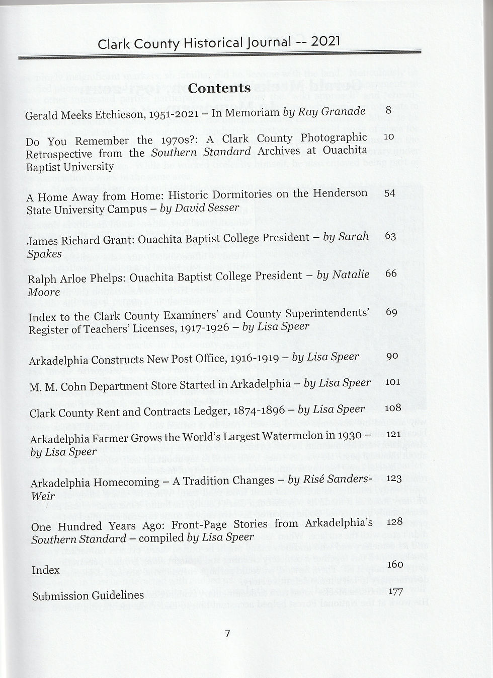 Thumbnail: Clark County Historical Journal 2021