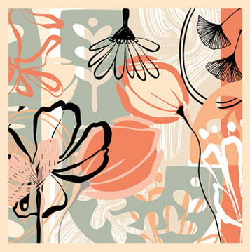 ORANGE BLOSSOM SILK SCARF